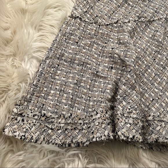 Lafayette 148 A-Line Flounce Skirt Beige Tweed - Picture 4 of 12